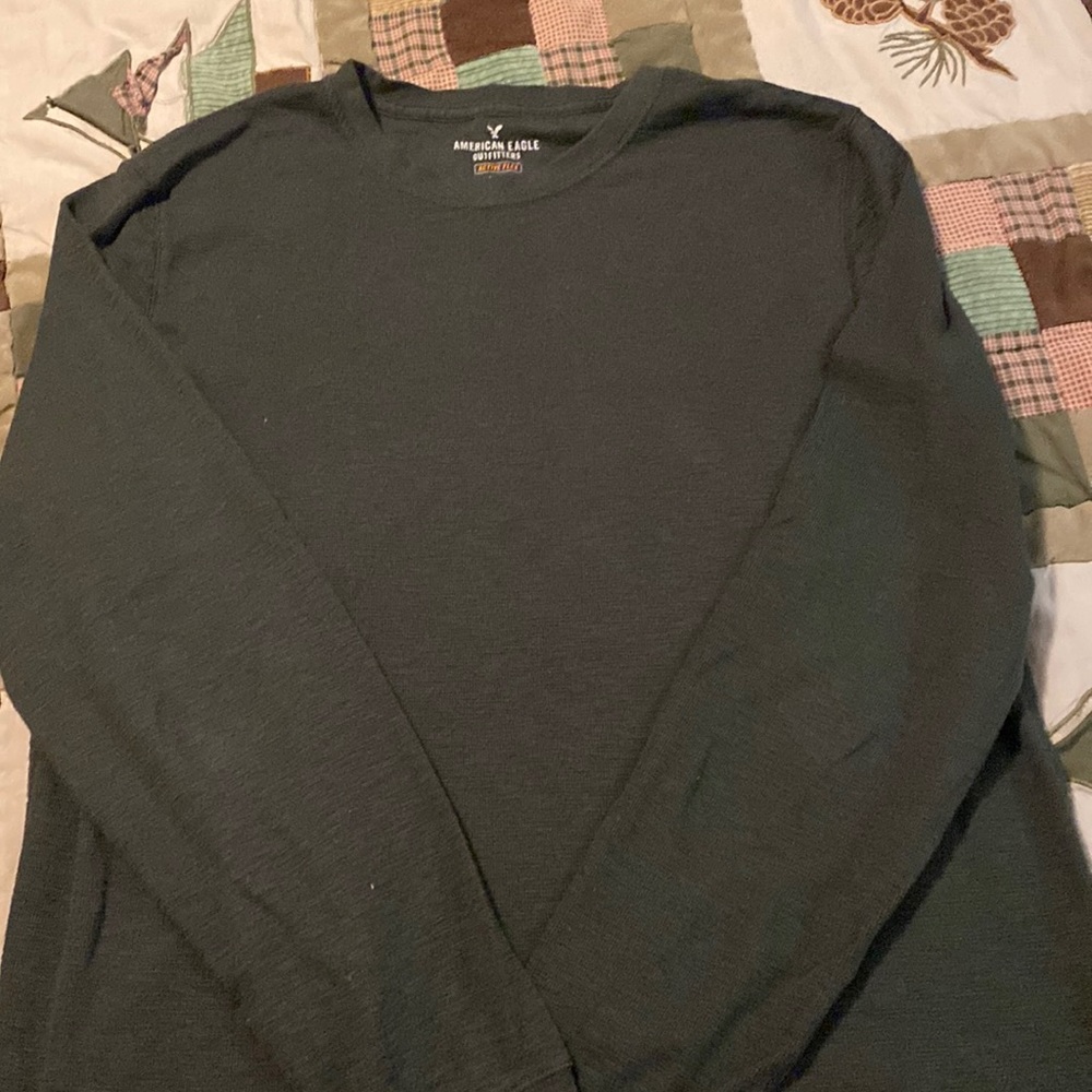 American Eagle Long Sleeve Shirt Dark Green